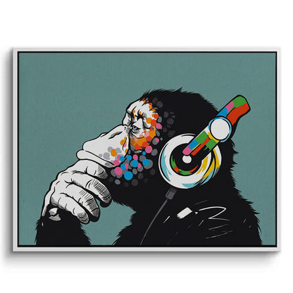 Modern Thinking Chimp - Canvas