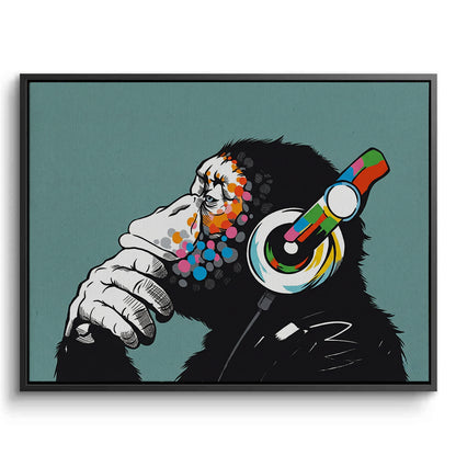 Modern Thinking Chimp - Canvas