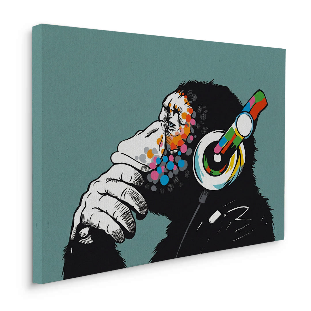Modern Thinking Chimp - Canvas - Jasmineart.ae
