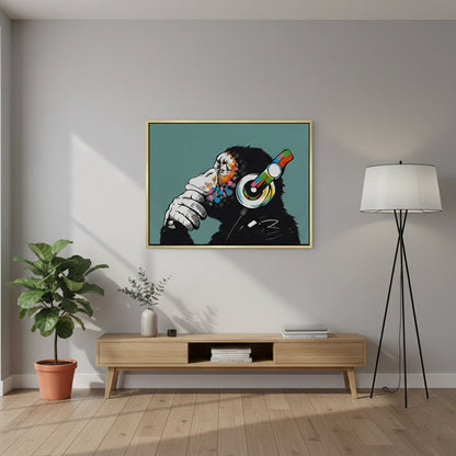 Modern Thinking Chimp - Canvas
