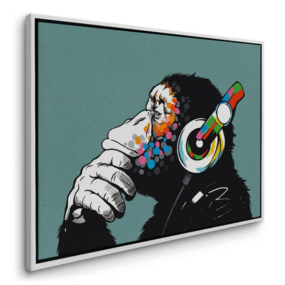 Modern Thinking Chimp - Canvas
