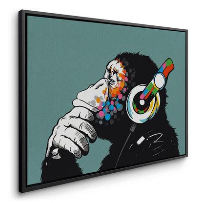 Modern Thinking Chimp - Canvas