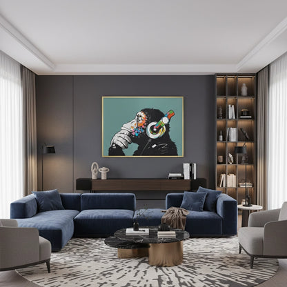 Modern Thinking Chimp - Fine Art