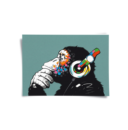 Modern Thinking Chimp - Poster