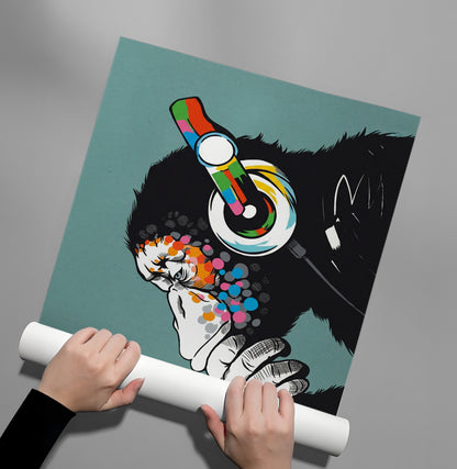 Modern Thinking Chimp - Poster