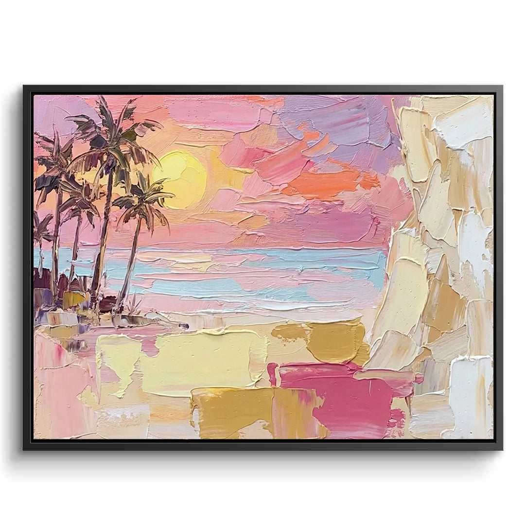 2Modern Tropical Sunset Painting #MTSU110
