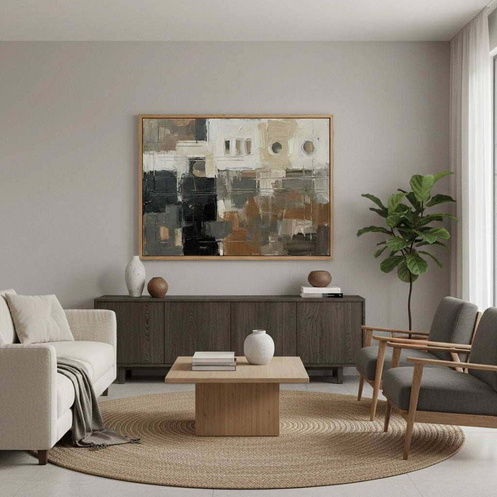 2Modern Urban Abstract Painting #MUAB110