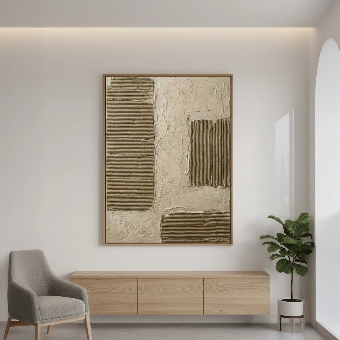 2Modern Wabi-Sabi Abstract Painting #MWAB550