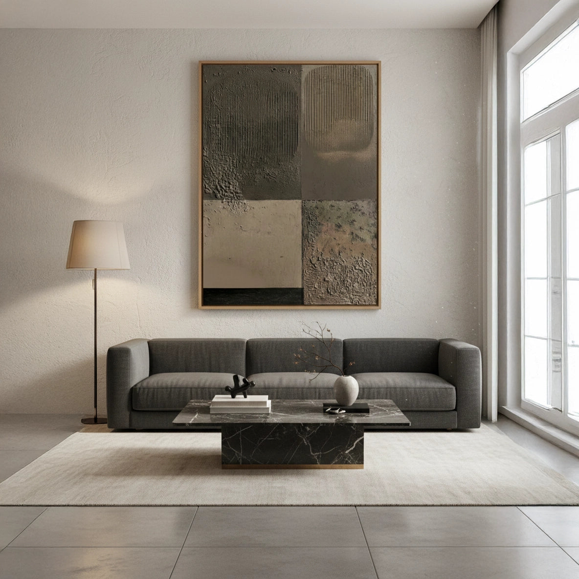 2Modern Wabi-Sabi Panel Painting #MWPA550