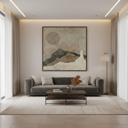 Modern Wabi-Sabi Sun Painting #MWSS330