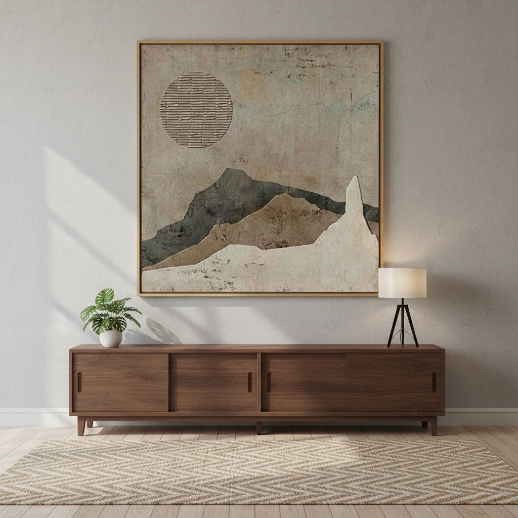 2Modern Wabi-Sabi Sun Painting #MWSS330