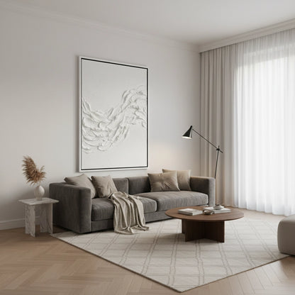 Modern White Wave Painting #MWWA110