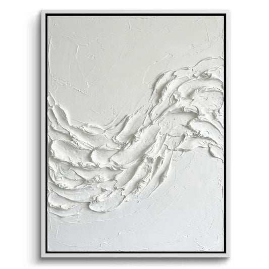 Modern White Wave Painting #MWWA110