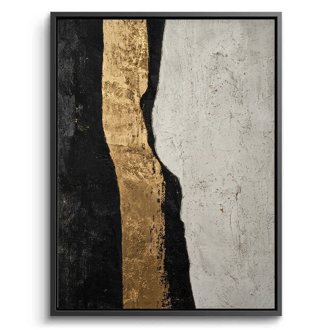 2Large 'Molten Edge' 3D abstract painting with heavy hand-sculpted silver leaf ridges and a high-gloss liquid finish, a bold focal point for a luxury Dubai penthouse.