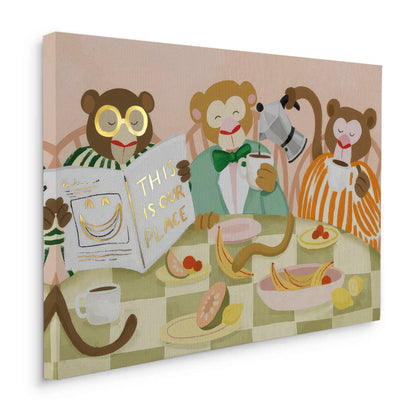 Monkey Breakfast - Canvas