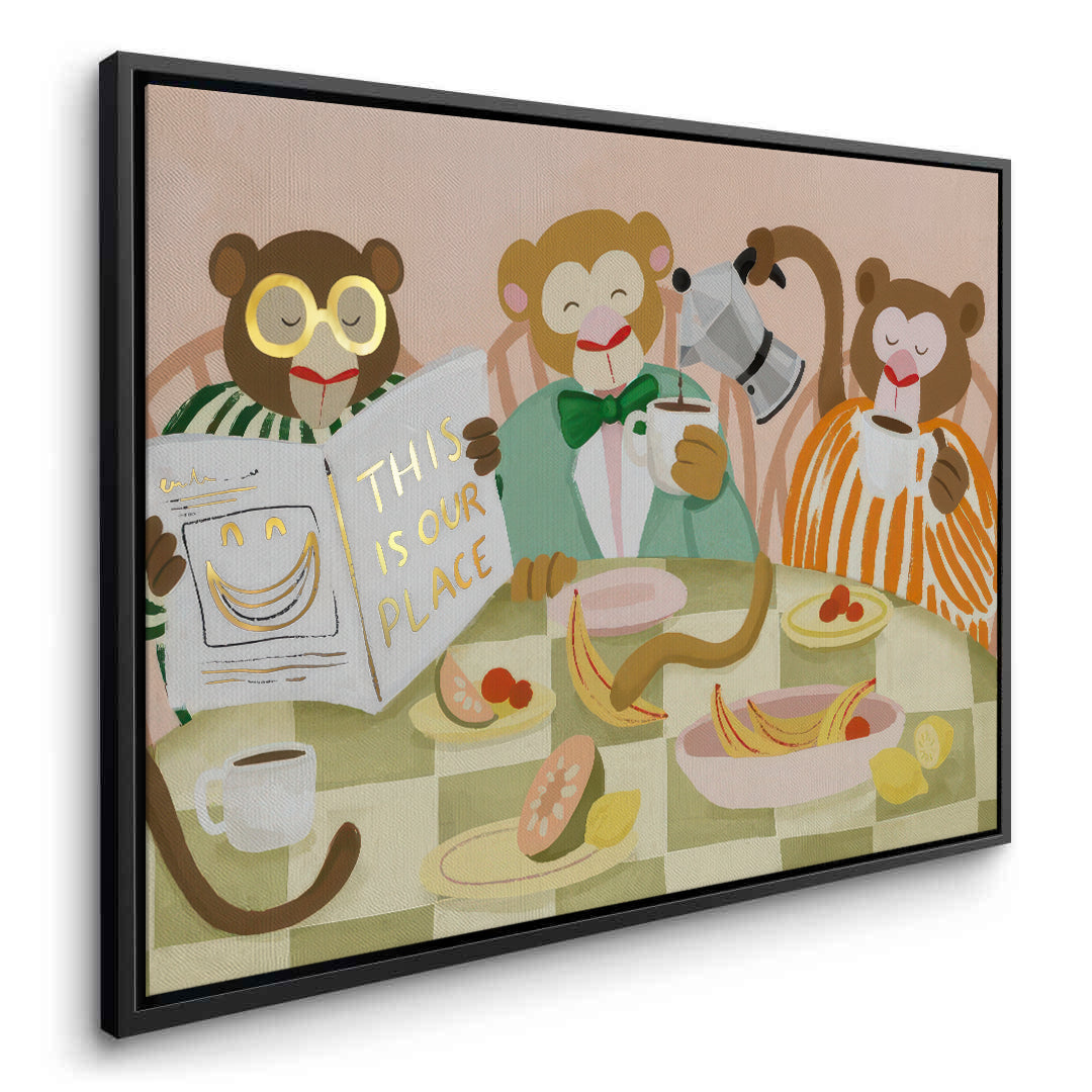 2Monkey Breakfast - Canvas