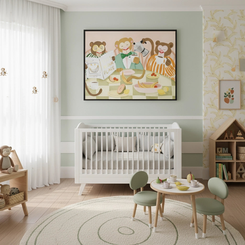 Monkey Breakfast - Fine Art - Jasmineart.ae