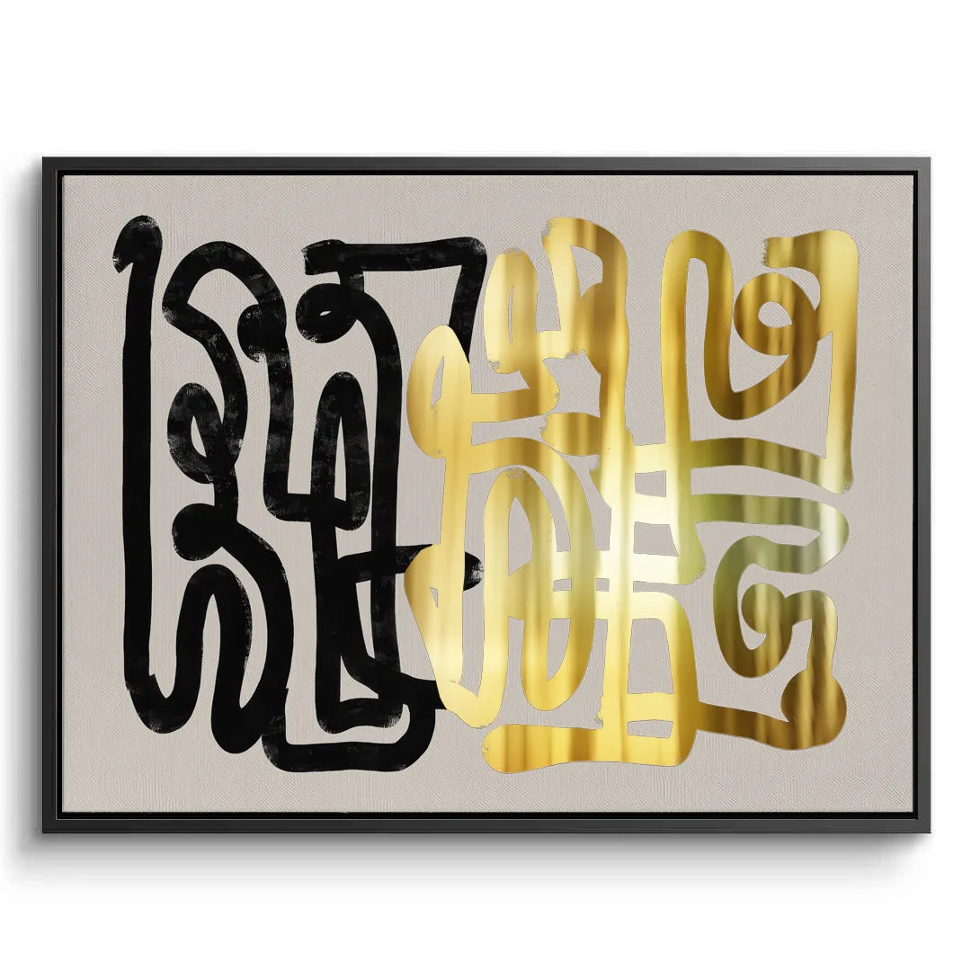 Monochromatic Calligraphy - Canvas - Jasmineart.ae