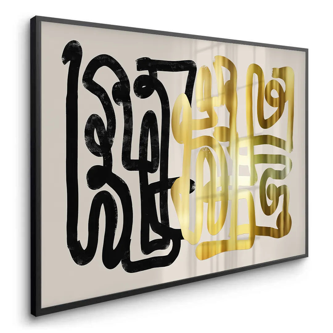 Monochromatic Calligraphy - Fine Art - Jasmineart.ae
