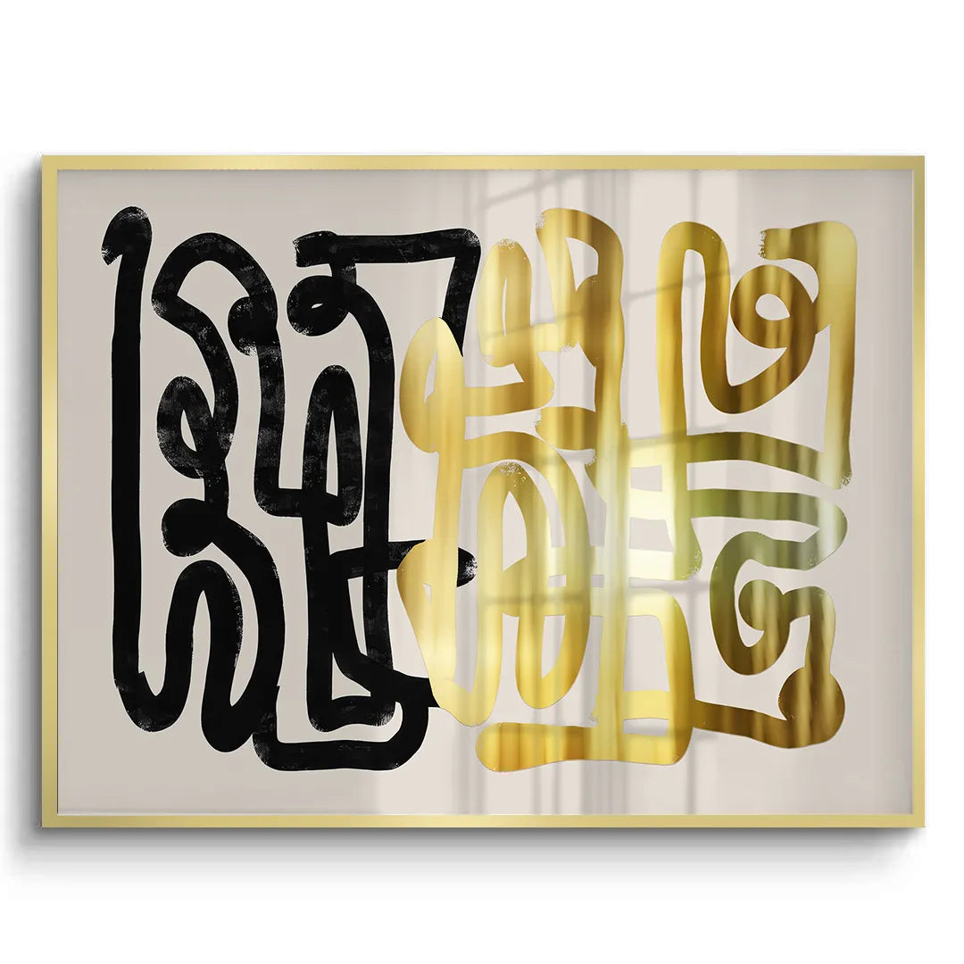 Monochromatic Calligraphy - Fine Art - Jasmineart.ae