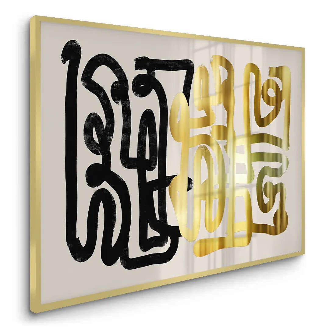 Monochromatic Calligraphy - Fine Art - Jasmineart.ae