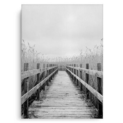 Monochrome Boardwalk - Canvas