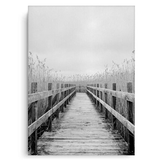 Monochrome Boardwalk - Canvas
