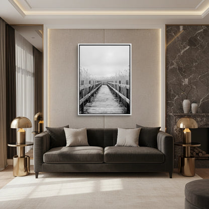 Monochrome Boardwalk - Canvas