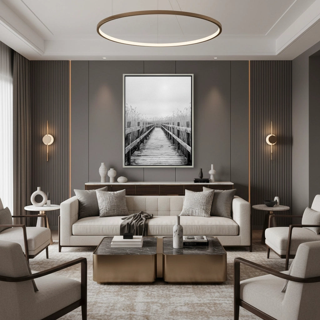 2Monochrome Boardwalk - Canvas