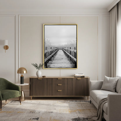 Monochrome Boardwalk - Canvas