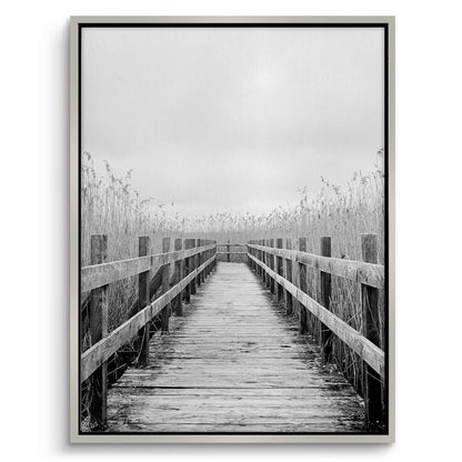 Monochrome Boardwalk - Canvas