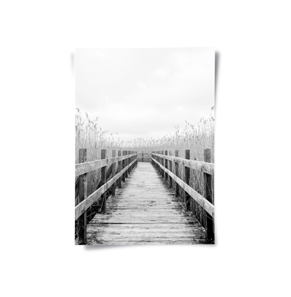 Monochrome Boardwalk - Poster