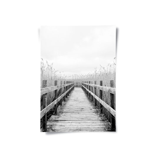 Monochrome Boardwalk - Poster