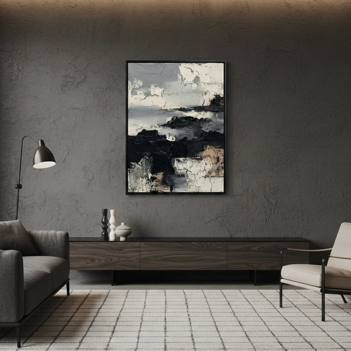 2Monochrome Cliff Painting #TMCL330