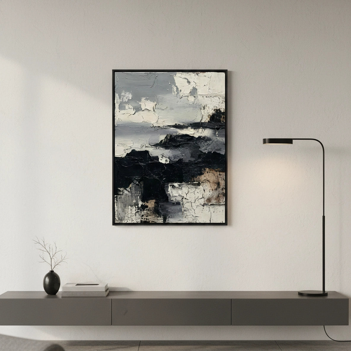 2Monochrome Cliff Painting #TMCL330