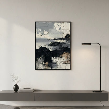Monochrome Cliff Painting #TMCL330
