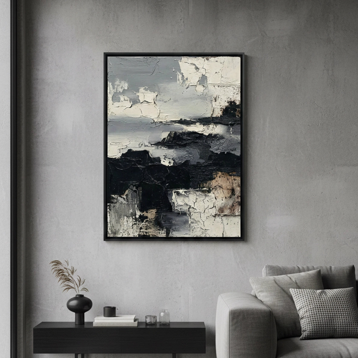 2Monochrome Cliff Painting #TMCL330