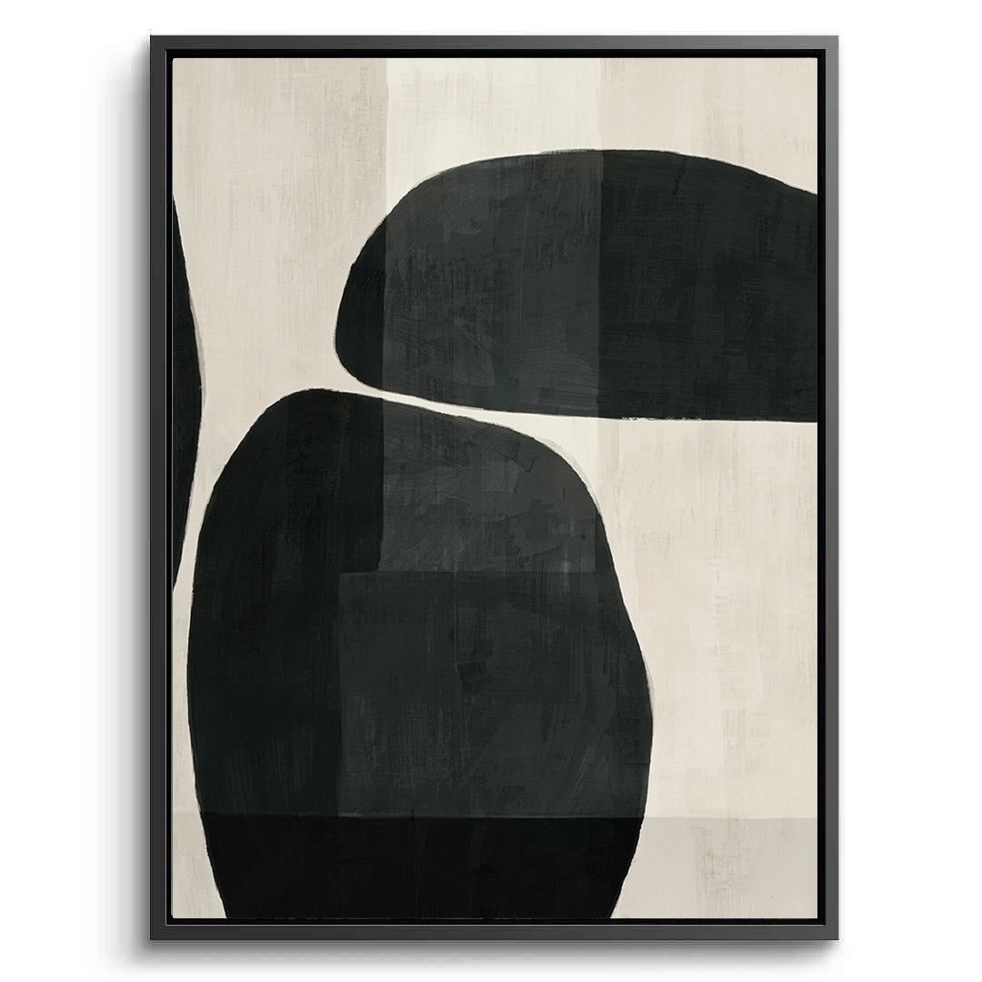 2Set of 2 'Monochrome Organic Shapes' linen cushions with embroidered abstract curves in slate grey and cream, sophisticated accessories for a minimalist Dubai lounge.