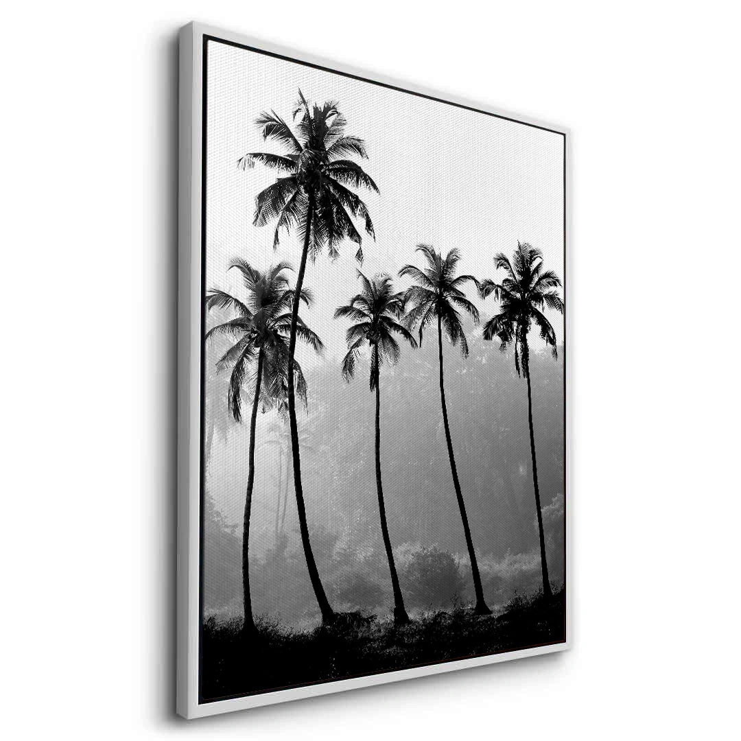 2Monochrome Palm Silhouette - Canvas