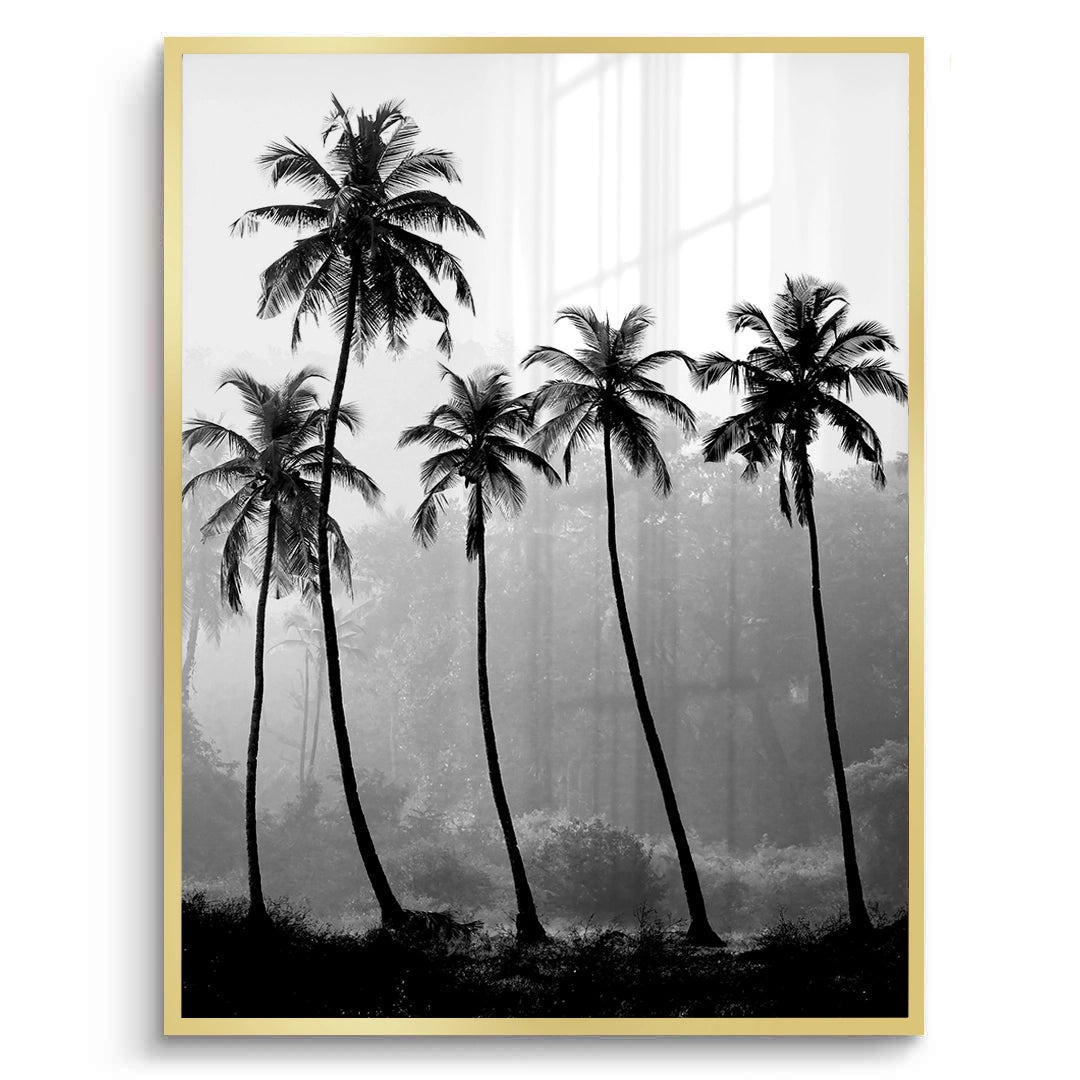 2Monochrome Palm Silhouette - Fine Art