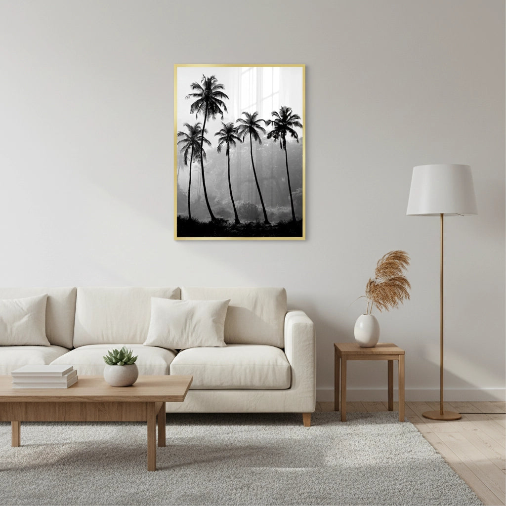 2Monochrome Palm Silhouette - Fine Art