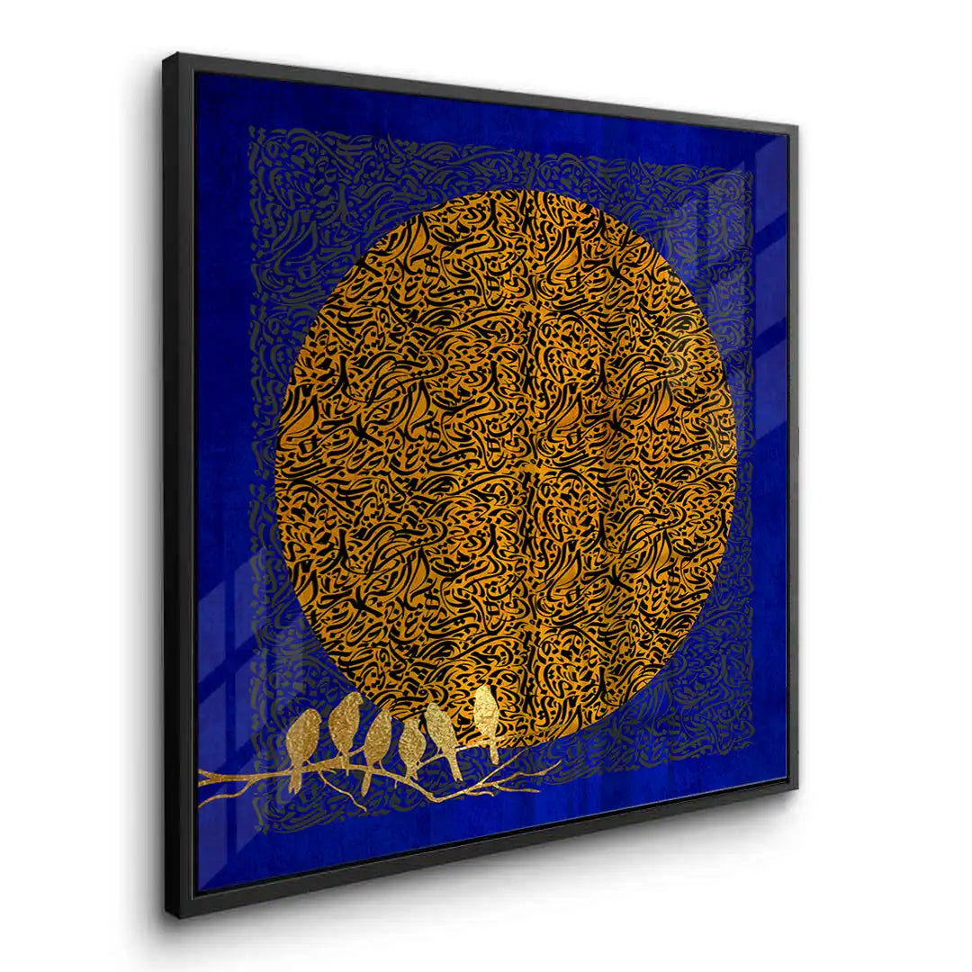 Moon and Flock - Acrylic - Jasmineart.ae
