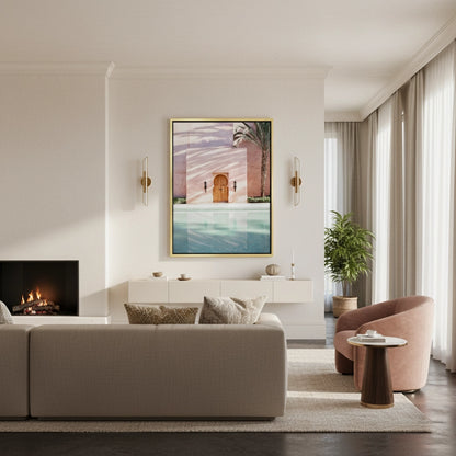 Moroccan Pink Wall  - Canvas