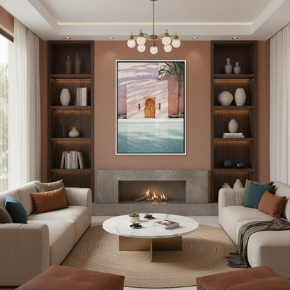 Moroccan Pink Wall  - Canvas