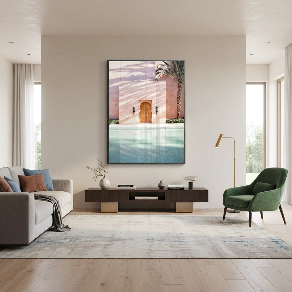 2Moroccan Pink Wall - Fine Art