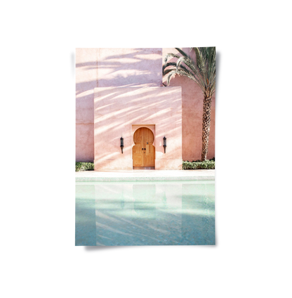 Moroccan Pink Wall - Poster