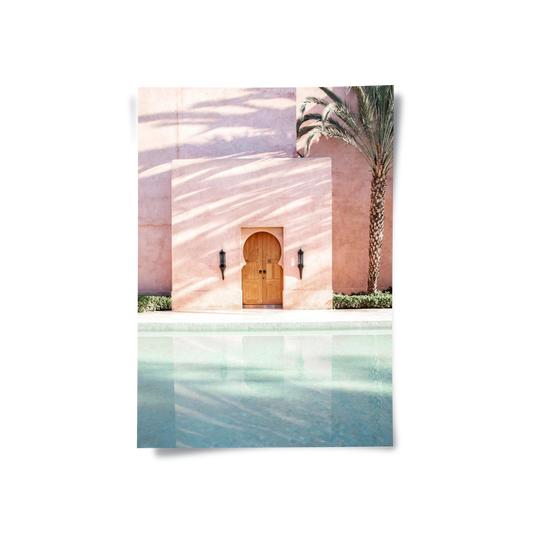 Moroccan Pink Wall - Poster
