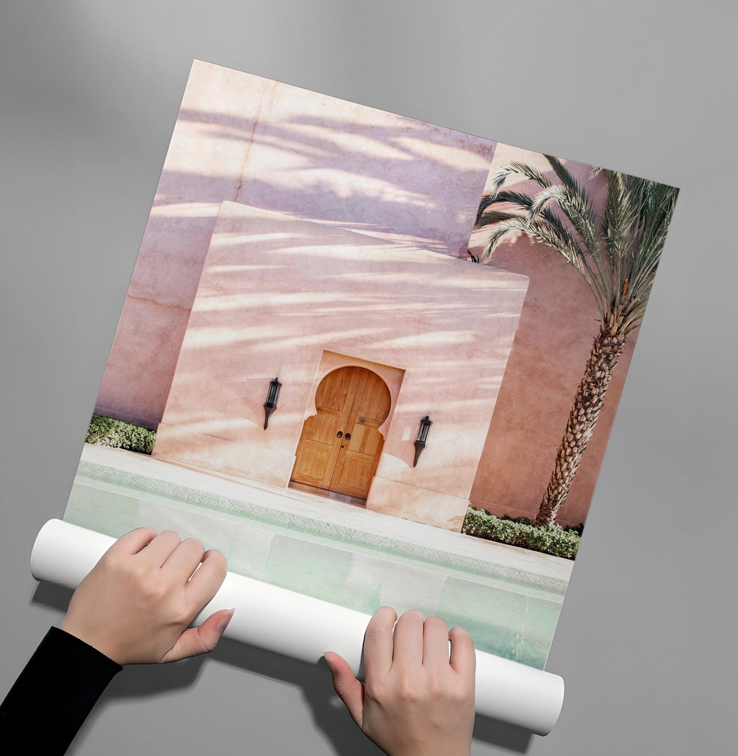 2Moroccan Pink Wall - Poster