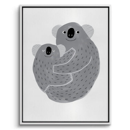 Mother and Child Koala Cuddle - Canvas