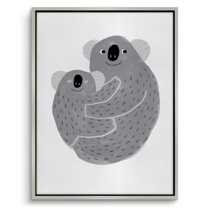 Mother and Child Koala Cuddle - Canvas